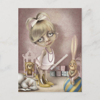 De leraar briefkaart