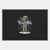 De Leraar Elf Kerst Familie Matching Groep Inpakpapier Vel (Voorkant)