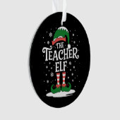 De Leraar Elf Kerst Familie Matching Groep Ornament (voorkant)