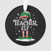 De Leraar Elf Kerst Familie Matching Groep Ornament (voorkant)