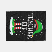 De Leraar Elf Kerst Familie Matching Xmas Gro Fleece Deken (Voorkant (Horizontaal))