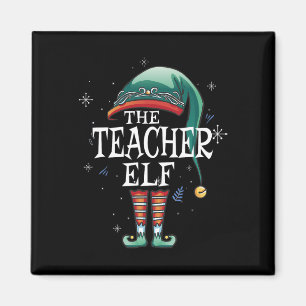 De leraar Elf Xmas Matching Elf Family voor Chris Magneet