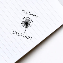 De leraar houdt van dat het Dandelion beloont Rubberstempel