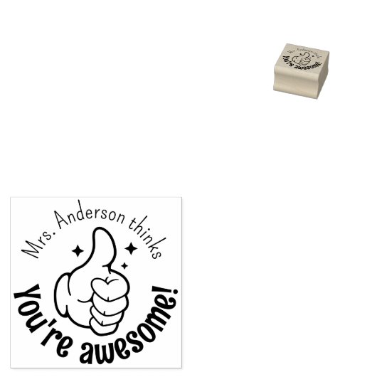 De leraar is gepersonaliseerd, je bent Geweldige d Rubberstempel (Gestempeld)