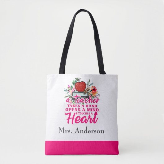 De leraar neemt persoonlijk persoonlijk cadeau voo tote bag (Voorkant)