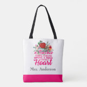 De leraar neemt persoonlijk persoonlijk cadeau voo tote bag (Achterkant)