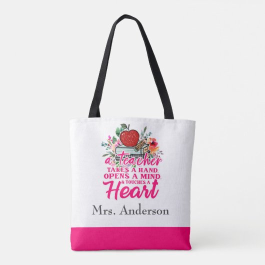 De leraar neemt persoonlijk persoonlijk cadeau voo tote bag (Achterkant)