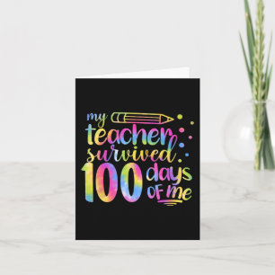 De leraar overleefde 100 dagen van mij 100ste dag kaart