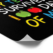 De leraar overleefde 100 dagen van mij leuke schoo poster (Hoek)