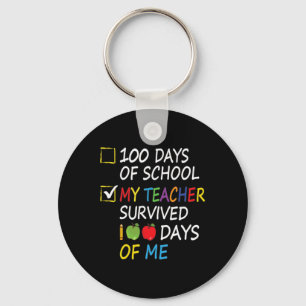 De leraar overleefde 100 dagen van mij leuke schoo sleutelhanger