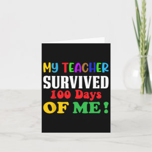 De leraar overleefde 100 dagen van mij op de 100st kaart