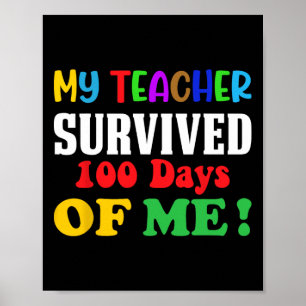 De leraar overleefde 100 dagen van mij op de 100st poster