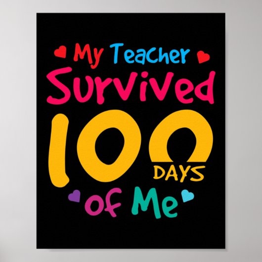 De leraar overleefde 100 dagen van mij poster (Voorkant)