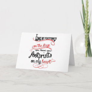 De Leraar van de dans - Voetafdrukken op het Hart Kaart