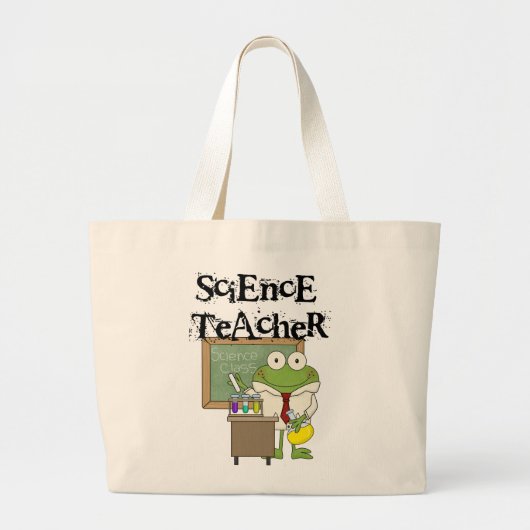 De Leraar van de Wetenschap van de kikker Grote Tote Bag (Voorkant)