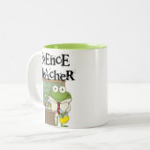 De Leraar van de Wetenschap van de kikker Tweekleurige Koffiemok (Voorkant links)