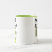 De Leraar van de Wetenschap van de kikker Tweekleurige Koffiemok (Center)