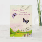 De Leraar van het bedankt, Muziek, Vlinders Bedankkaart (Voorkant)