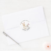 De leraar zegt! Konijnenbedrijf Classic Ronde Stic Sticker (Envelop)