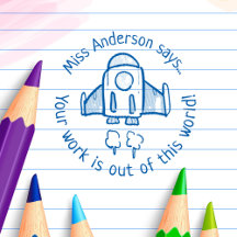 De leraar zegt uit deze wereld aangepaste Rocket