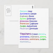De leraren Creëer Briefkaart (Voorkant / Achterkant)