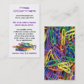 De leraren houden het samen Paperclips Info Visitekaartje (Voorkant / Achterkant)
