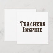 De leraren inspireren (Voorkant / Achterkant)