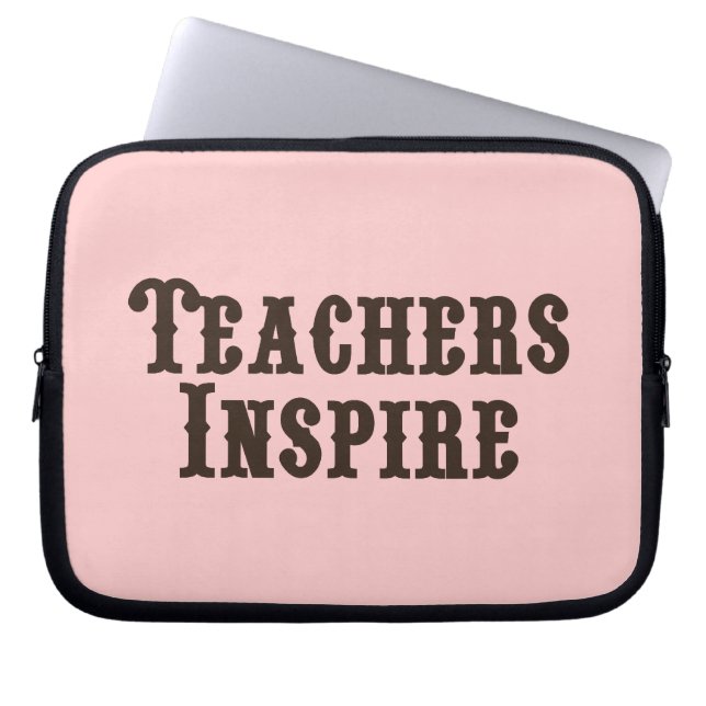 De leraren inspireren laptop sleeve (Voorkant)