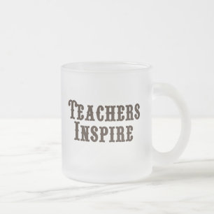 De leraren inspireren matglas koffiemok