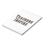 De leraren inspireren notitieblok (Linkerzijde)