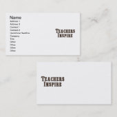 De leraren inspireren visitekaartje (Voorkant / Achterkant)