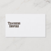 De leraren inspireren visitekaartje (Achterkant)