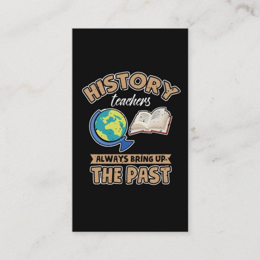 De leraren van de geschiedenis brengen altijd het visitekaartje (Voorkant)
