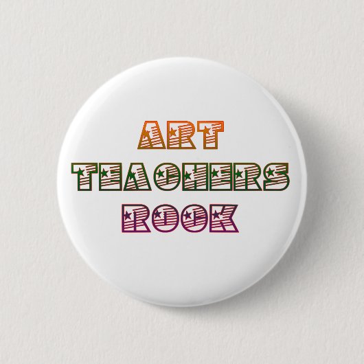 DE LERAREN VAN DE KUNST SCHOMMELEN RONDE BUTTON 5,7 CM (Voorkant)
