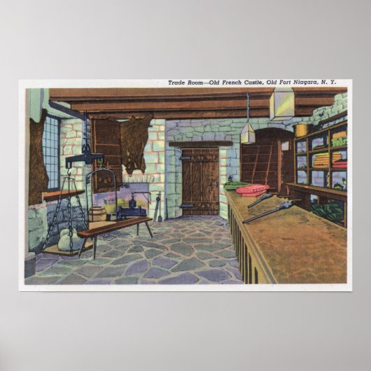 De Lery Castle en Rush-Bagot Memorial Uitzicht Poster (Voorkant)