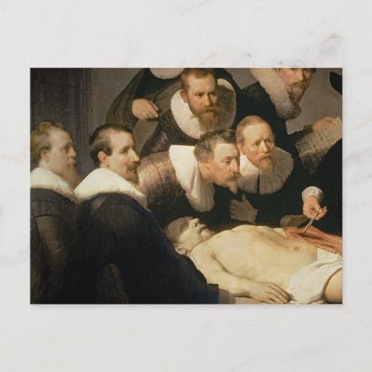 De les van de Anatomie van Dr. Nicolaes Tulp, 1632 Briefkaart (Voorkant)