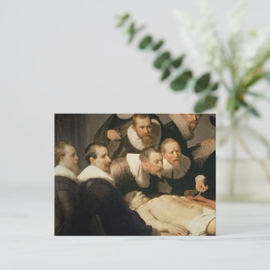 De les van de Anatomie van Dr. Nicolaes Tulp, 1632 Briefkaart (Staand voorkant)