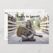 De Lessen van de gitaar Adverteren Briefkaart voor (Voorkant / Achterkant)