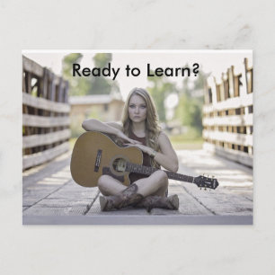 De Lessen van de gitaar Adverteren Briefkaart voor