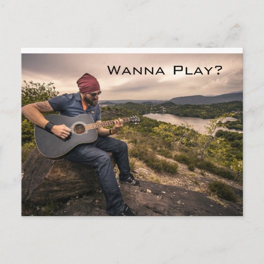 De Lessen van de gitaar Adverteren Briefkaart voor (Voorkant)