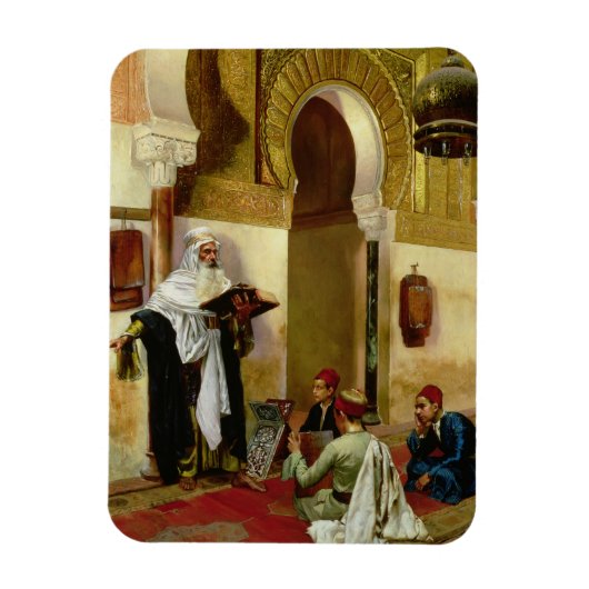 De Lesson (olie op canvas) Magneet (Verticaal)