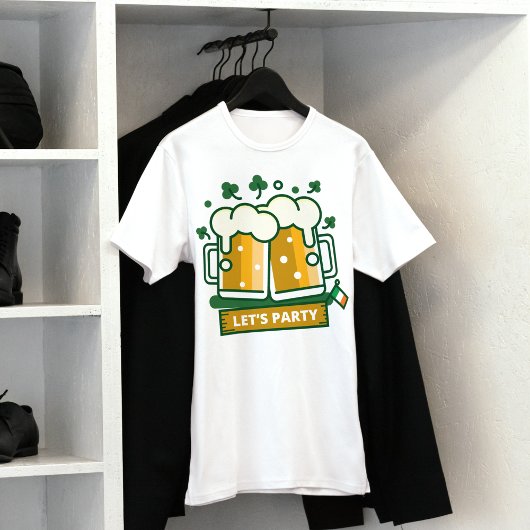 De "Let's Party" Beer Mokken St. Patrick's Day T-shirt