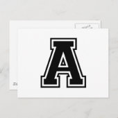 De letter A, het Collegiate Alfabet Briefkaart (Voorkant / Achterkant)