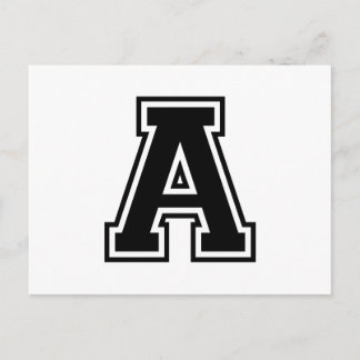 De letter A, het Collegiate Alfabet Briefkaart