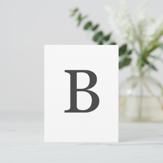 "de letter B" Briefkaart (Staand voorkant)