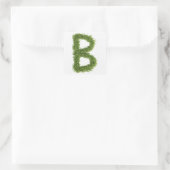 de letter "B" in het midden op witte achtergrond, Vierkante Sticker (Tas)