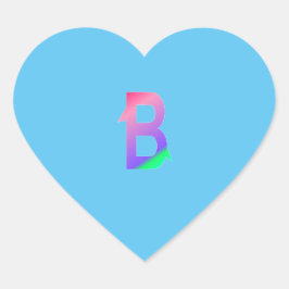 De letter B van het alfabet sticker. Hart Sticker