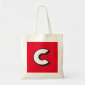 De letter "c" zak tote bag (Voorkant)