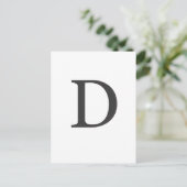"de letter D" Briefkaart (Staand voorkant)