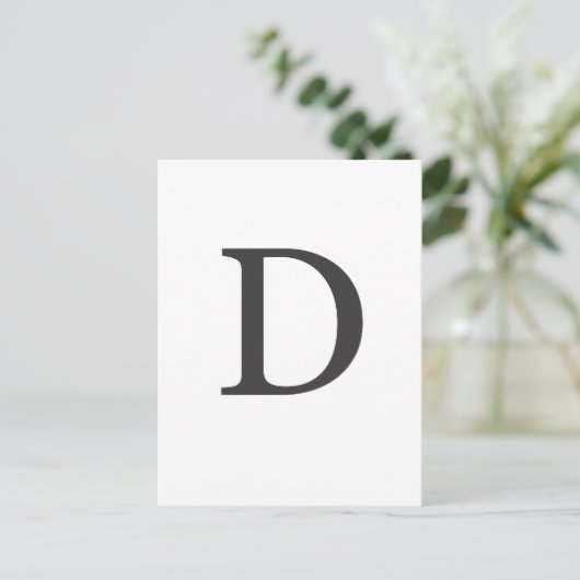 "de letter D" Briefkaart (Staand voorkant)